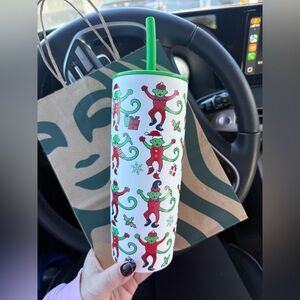 Starbucks Roller Rabbit Holiday 2025 Stainless Steel Tumbler cup w straw NEW